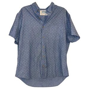 Urban Pipeline Size XL 53”  Blue Short Sleeve Button Down Shirt Top Pocket Men’s